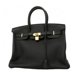 Hermes Birkin 35 Togo Leather Handbag, Black, Y Stamp, Women's, P2859810